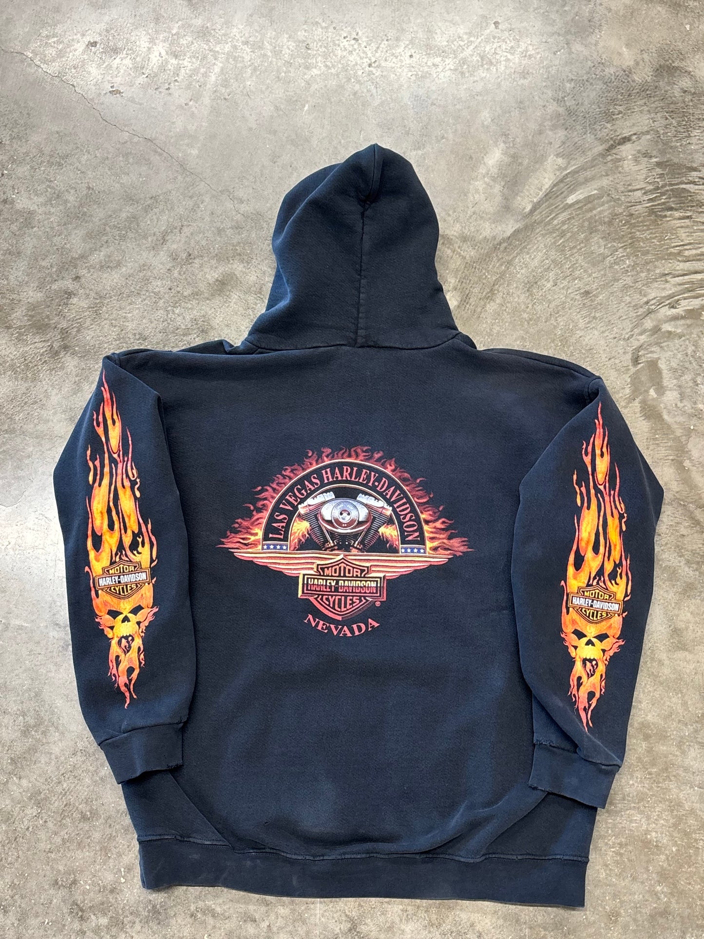 Vintage Harley Davidson Flame hoodie size large