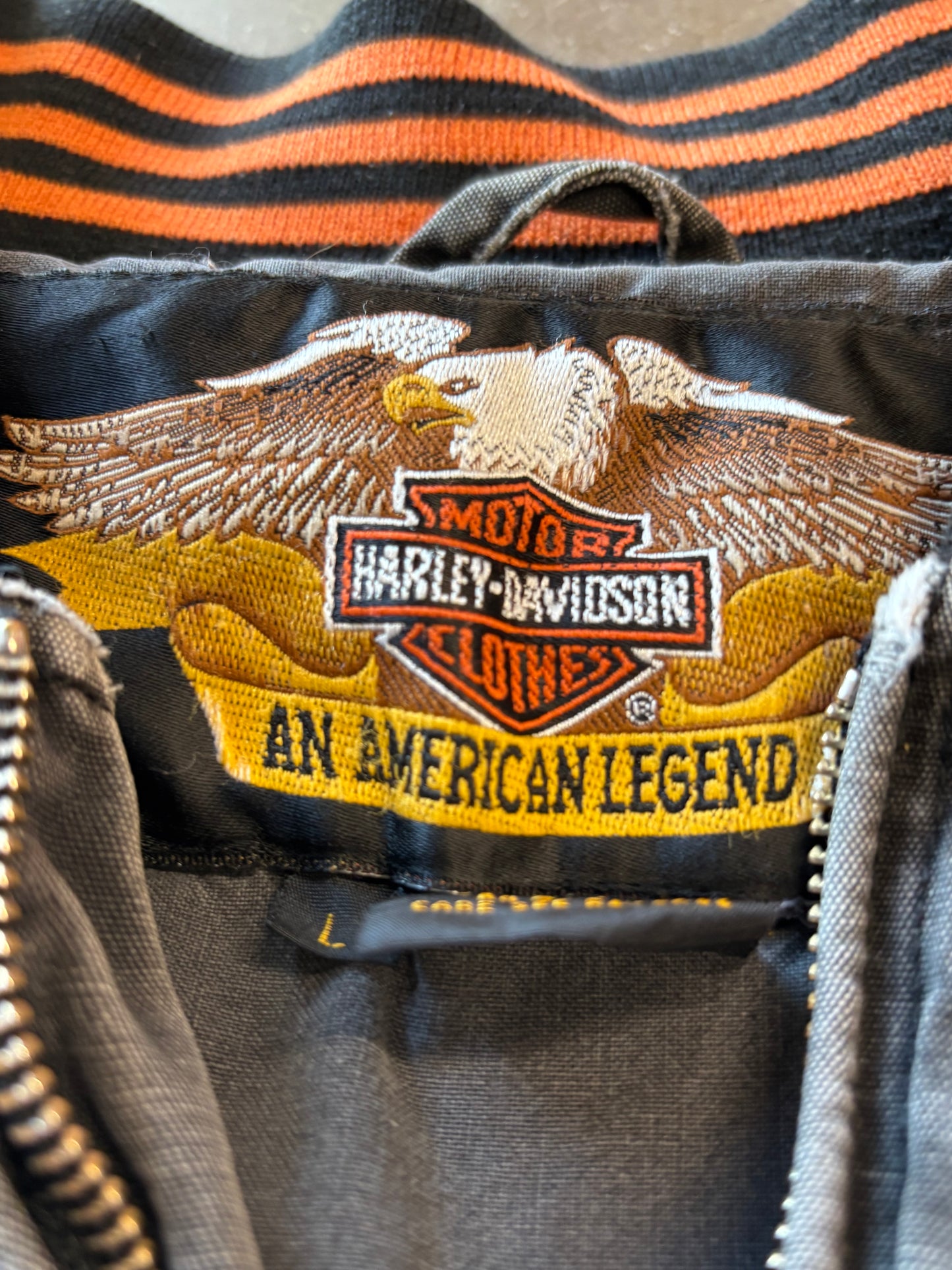 Vintage Harley Davidson canvas jacket size large