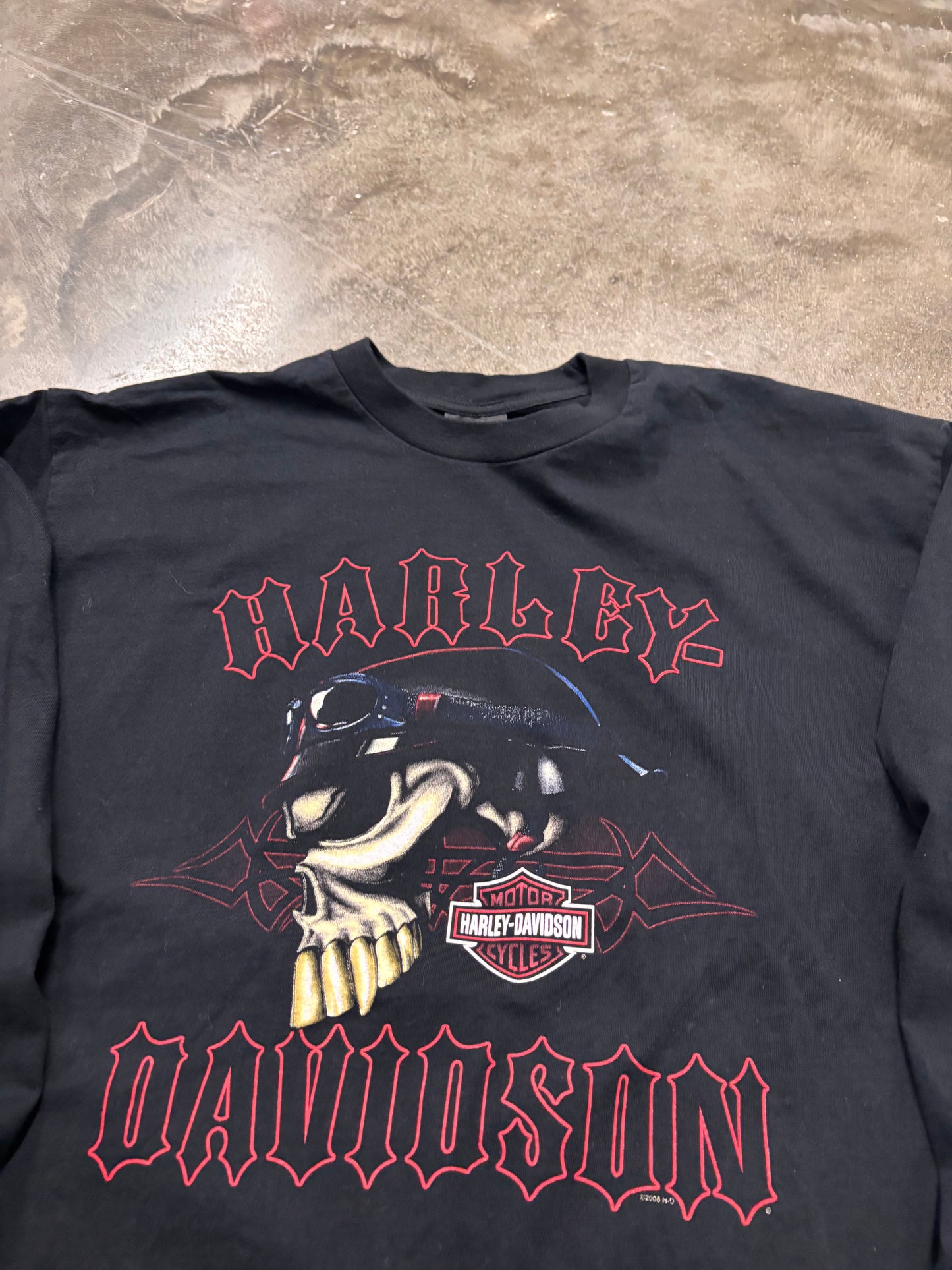 Vintage Harley Davidson skull long sleeve size xl