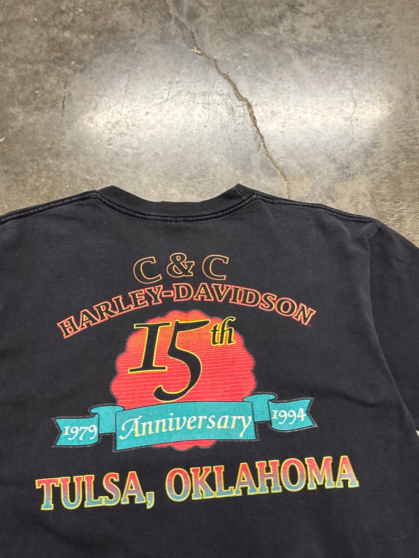Vintage Harley Davidson Rising flames shirt size large