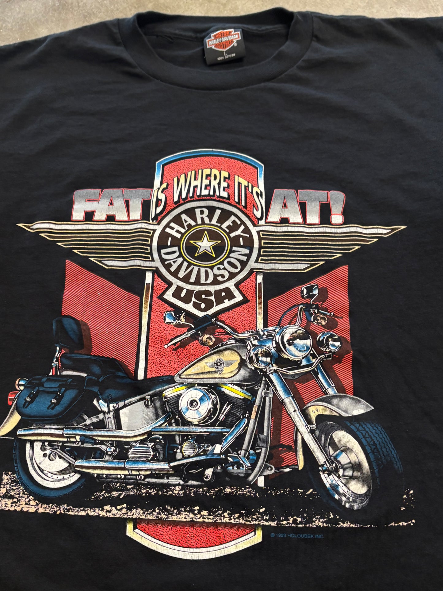 Vintage Harley Davidson Fats AT shirt size Extra large