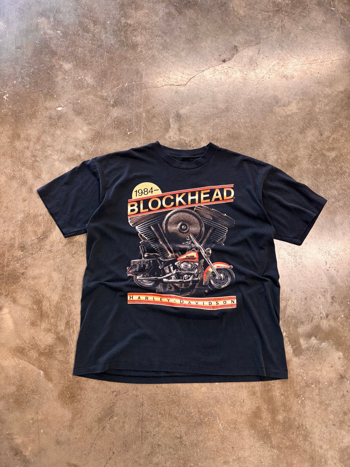 Vintage Harley Davidson Eagle block head shirt size xl