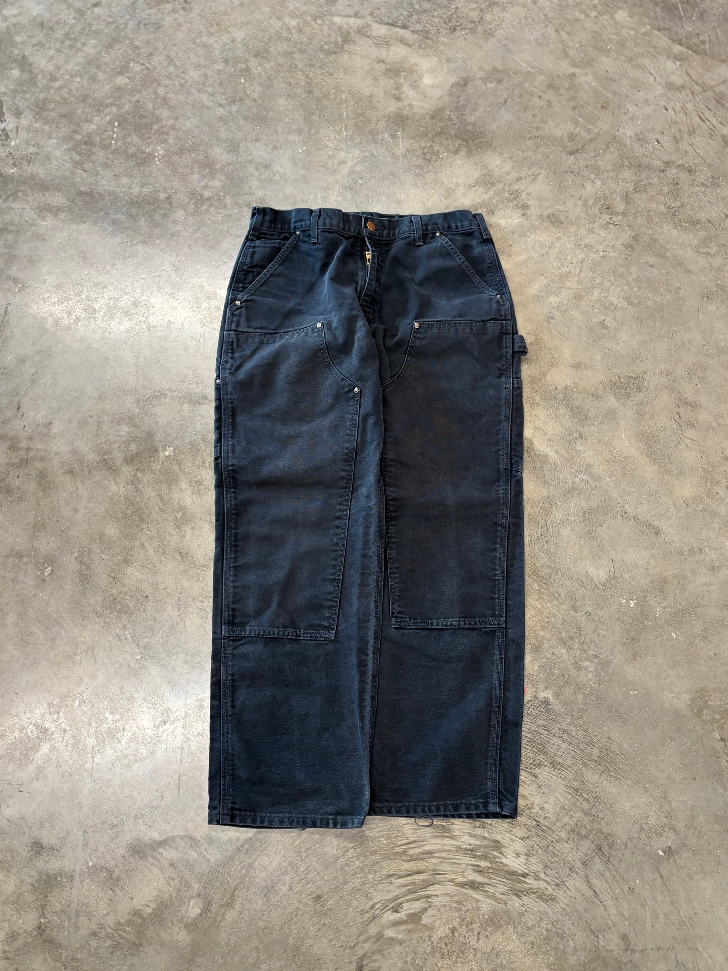 Black carharrt double knees 33 by 29
