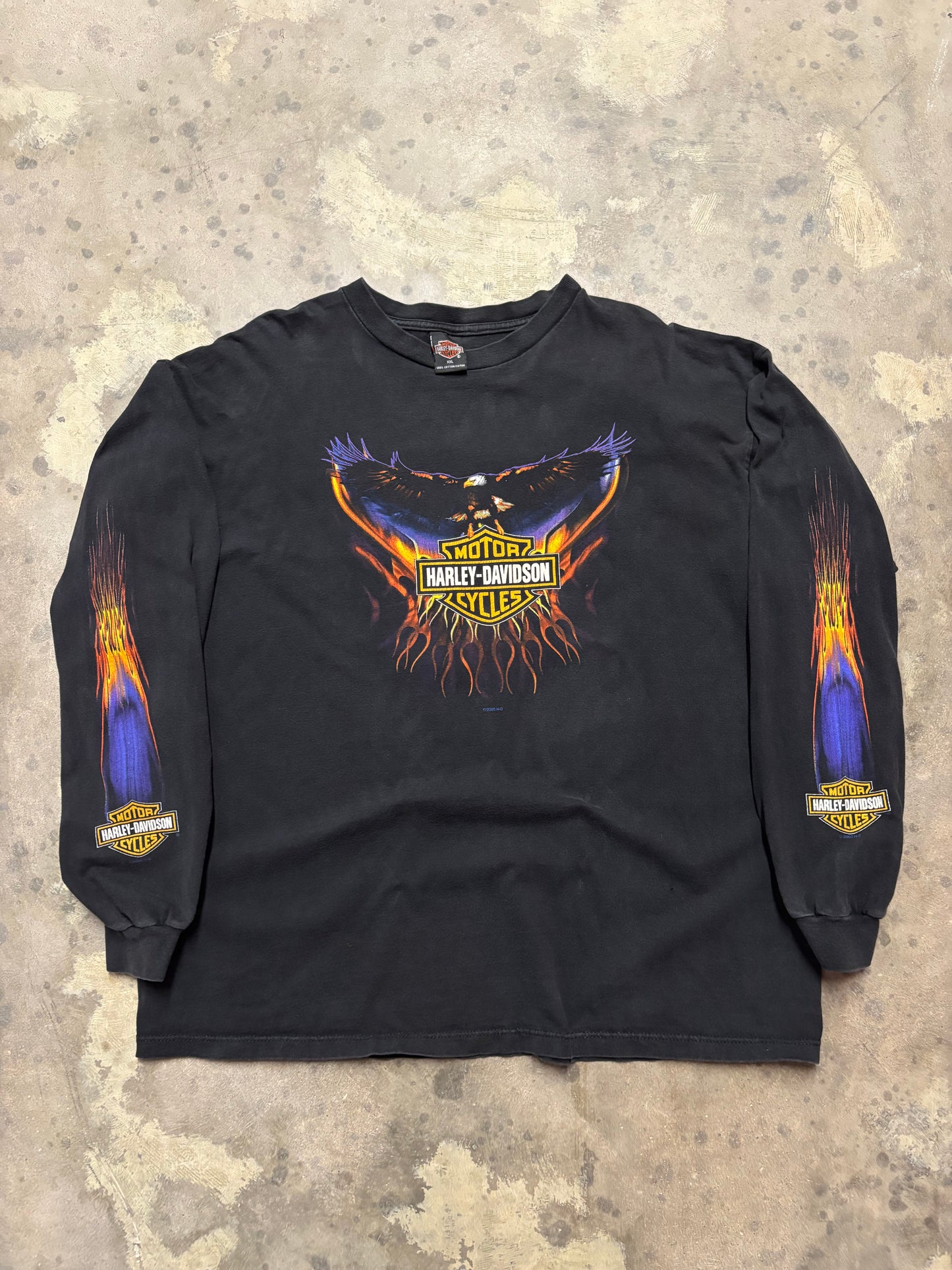 Vintage Harley Davidson Eagle Purple long sleeve shirt size XXL