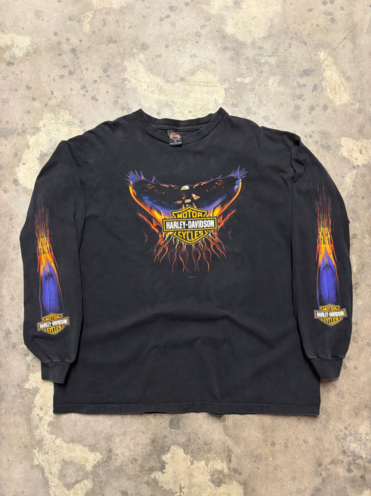 Vintage Harley Davidson Eagle Purple long sleeve shirt size XXL