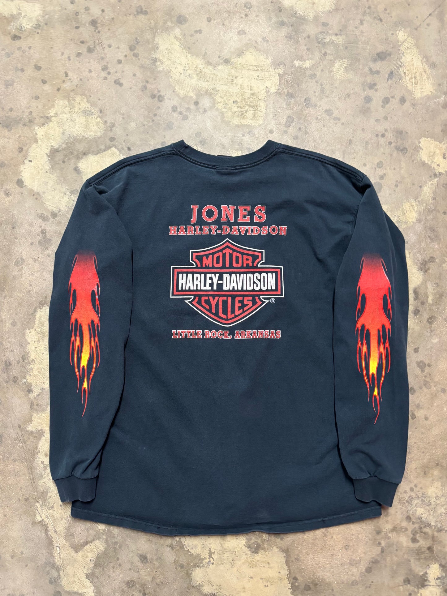 Vintage Harley Davidson Flame Logo longsleeve shirt size XL