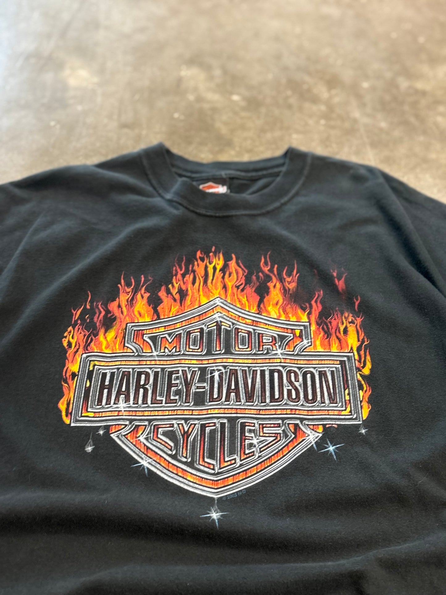 Vintage 2000’s Sparkle Shield Harley Davidson shirt size xl