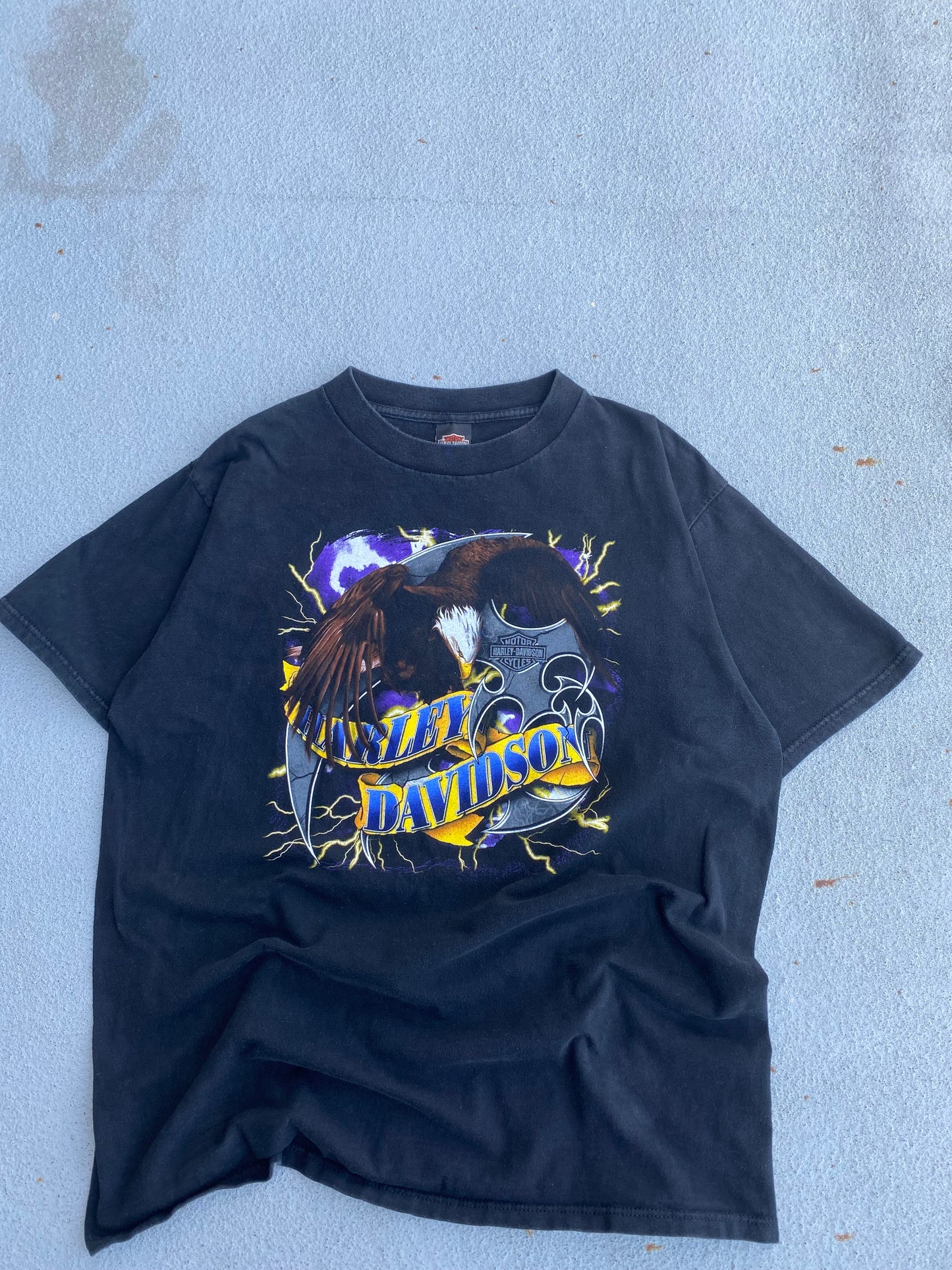 Vintage Harley Davidson Lightning Eagle shirt Size XL
