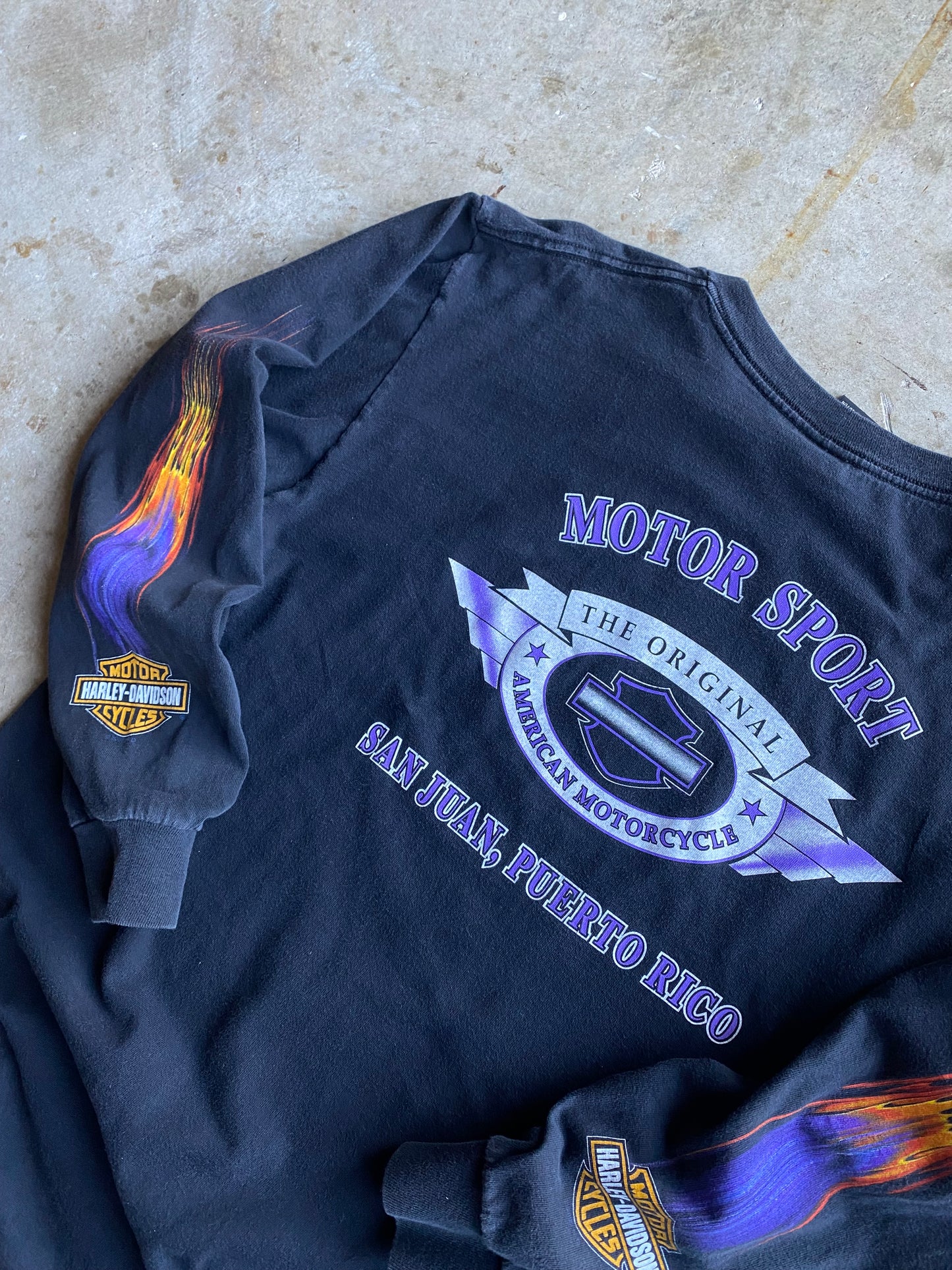 Vintage Harley Davidson Purple Eagle long sleeve size extra large