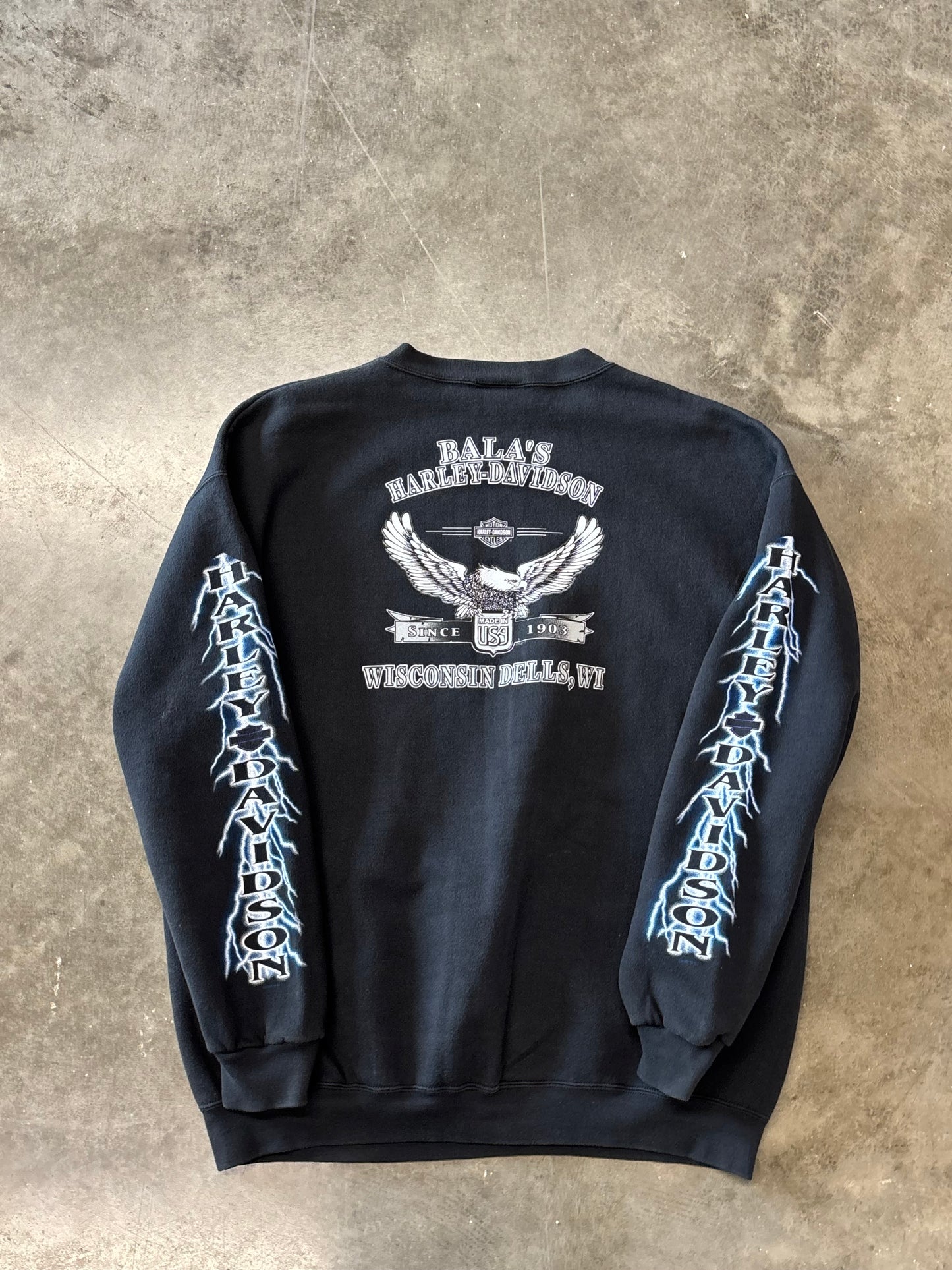 Vintage Harley Davidson Lightning sweatshirt size xl