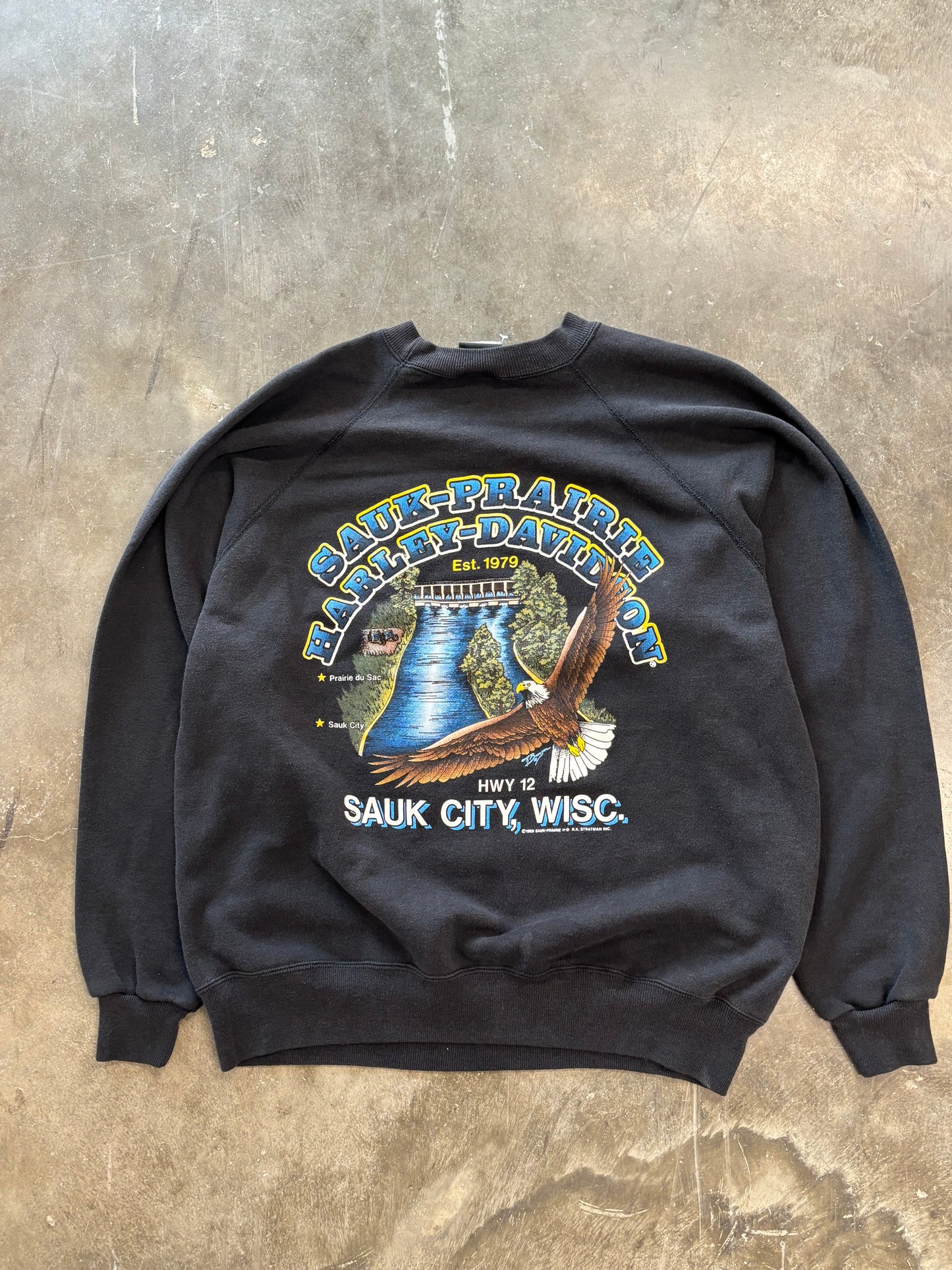 Vintage Harley Davidson wolf sweatshirt size extra large