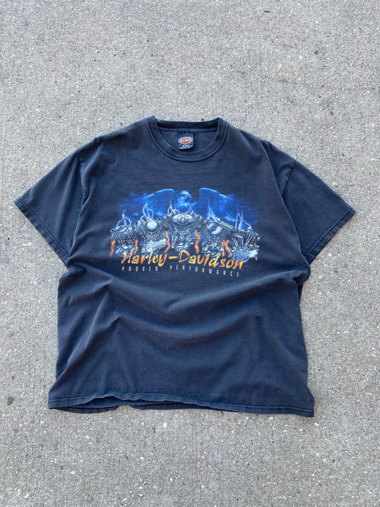 Vintage Harley Davidson flaming shovel head shirt size extra large