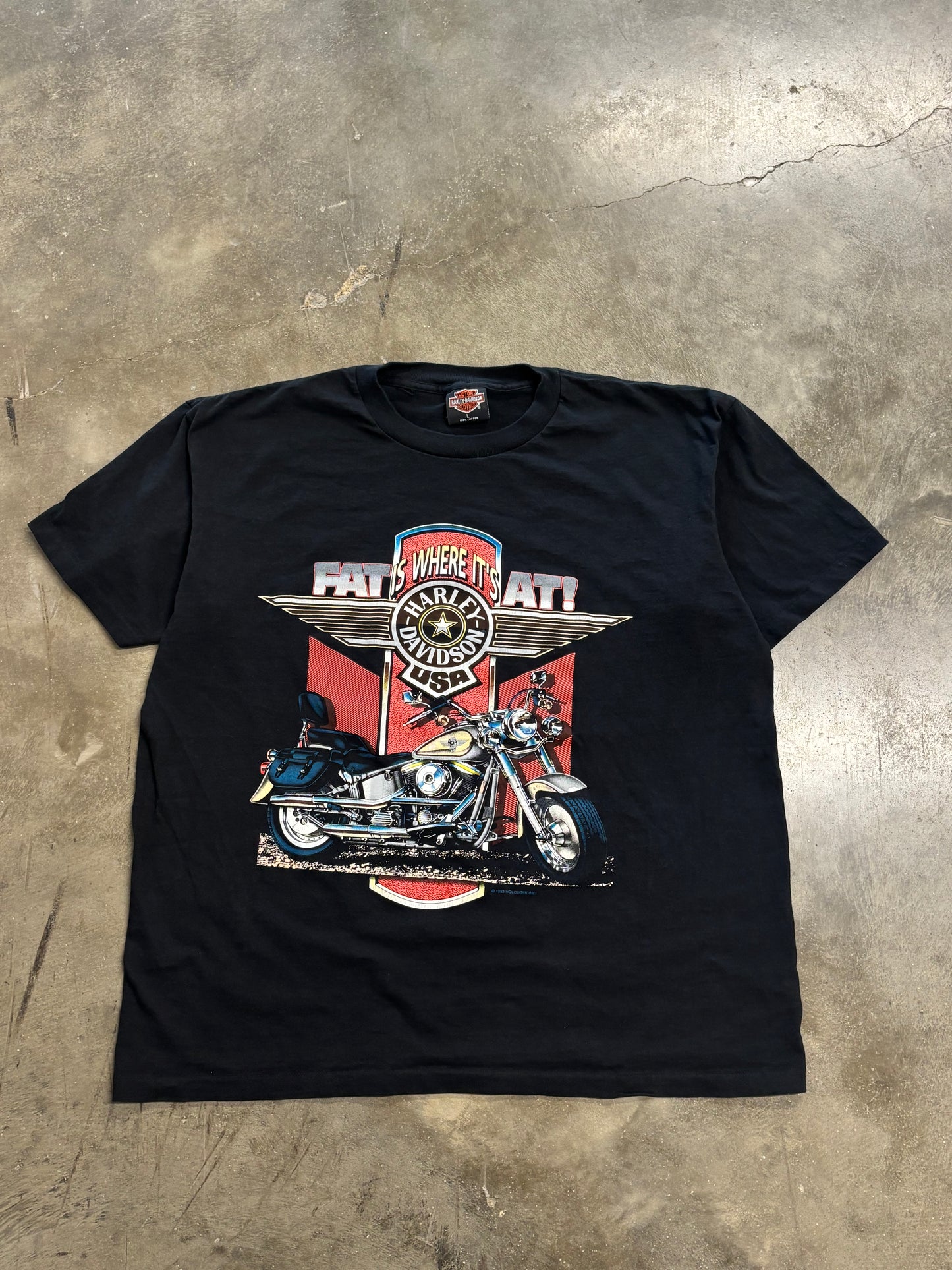 Vintage Harley Davidson Fats AT shirt size Extra large
