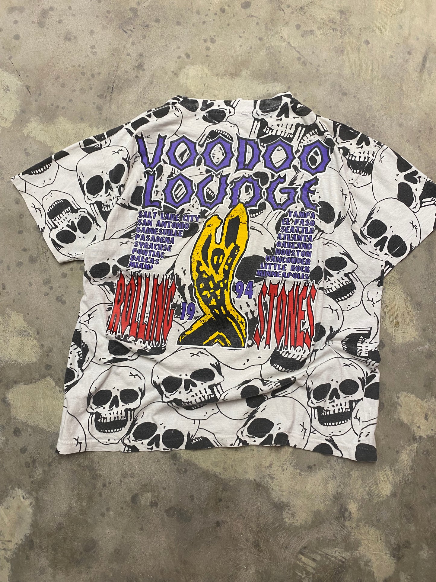 Vintage Rolling Stones Voodoo Lounge AOP shirt size XL