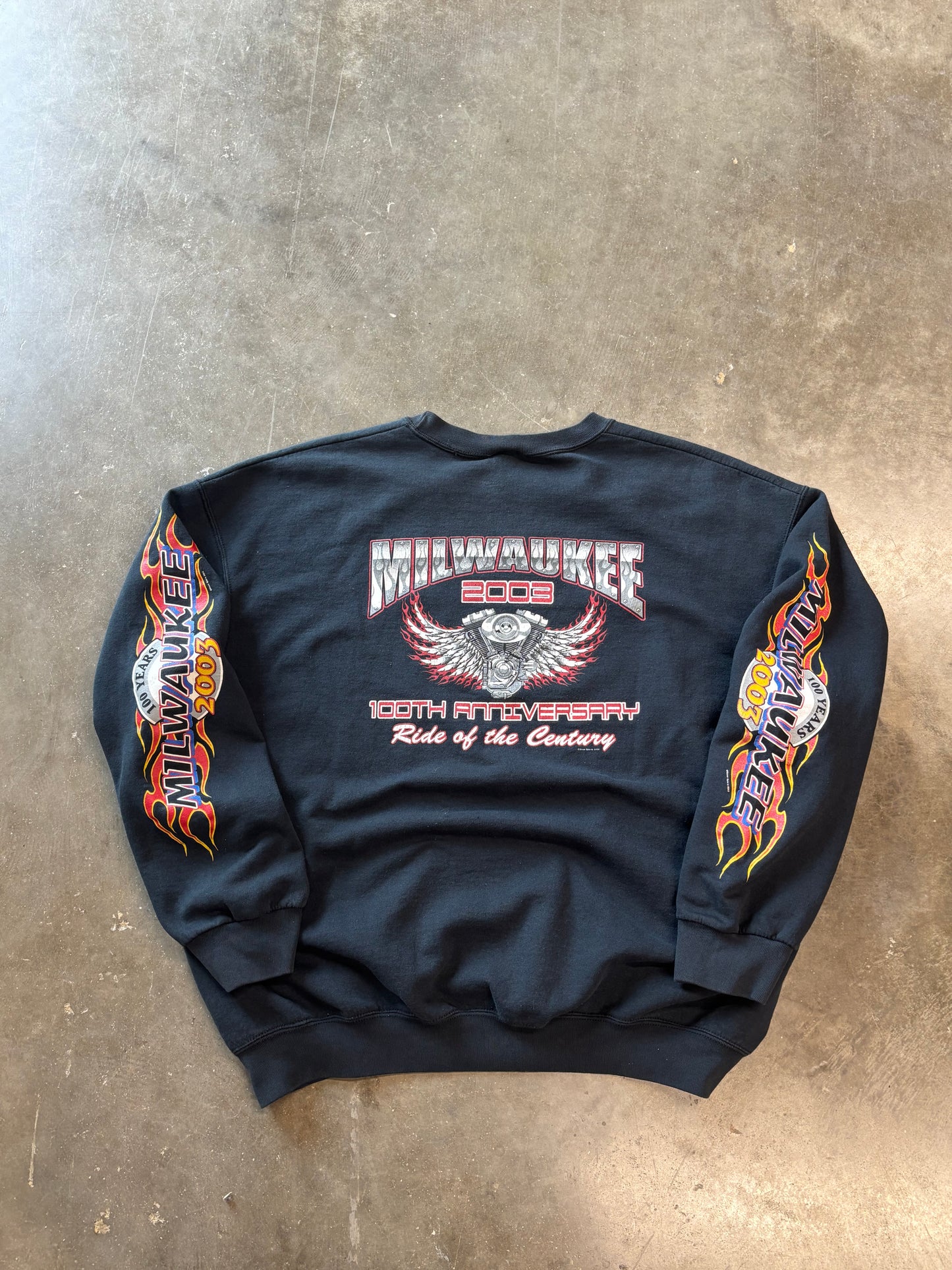 Vintage Bike Week flame sleeve sweatshirt size XXL