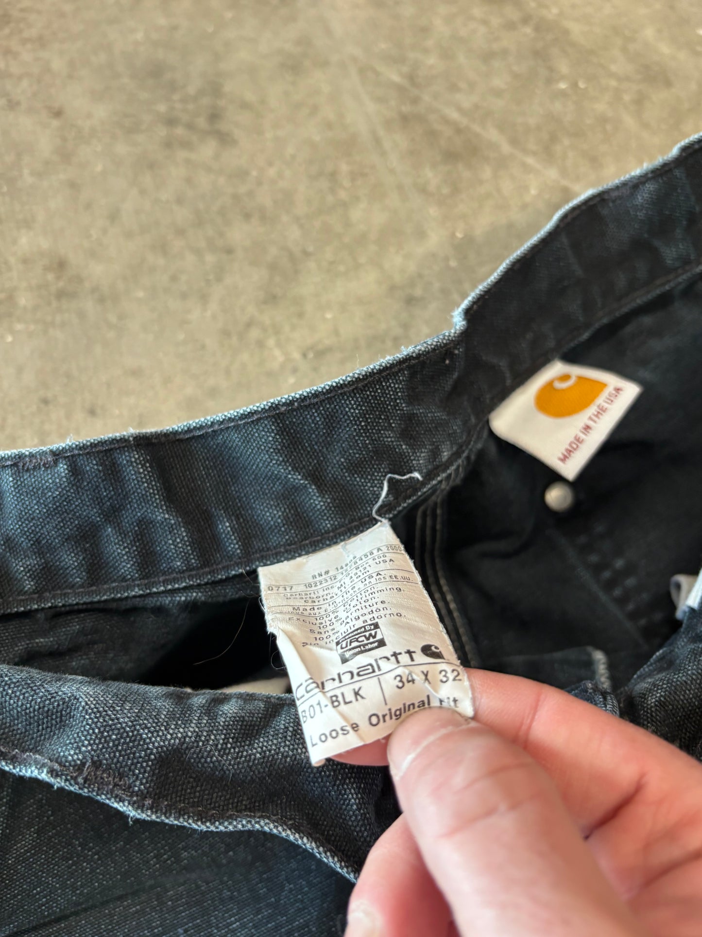 Vintage Black carhartt double knees