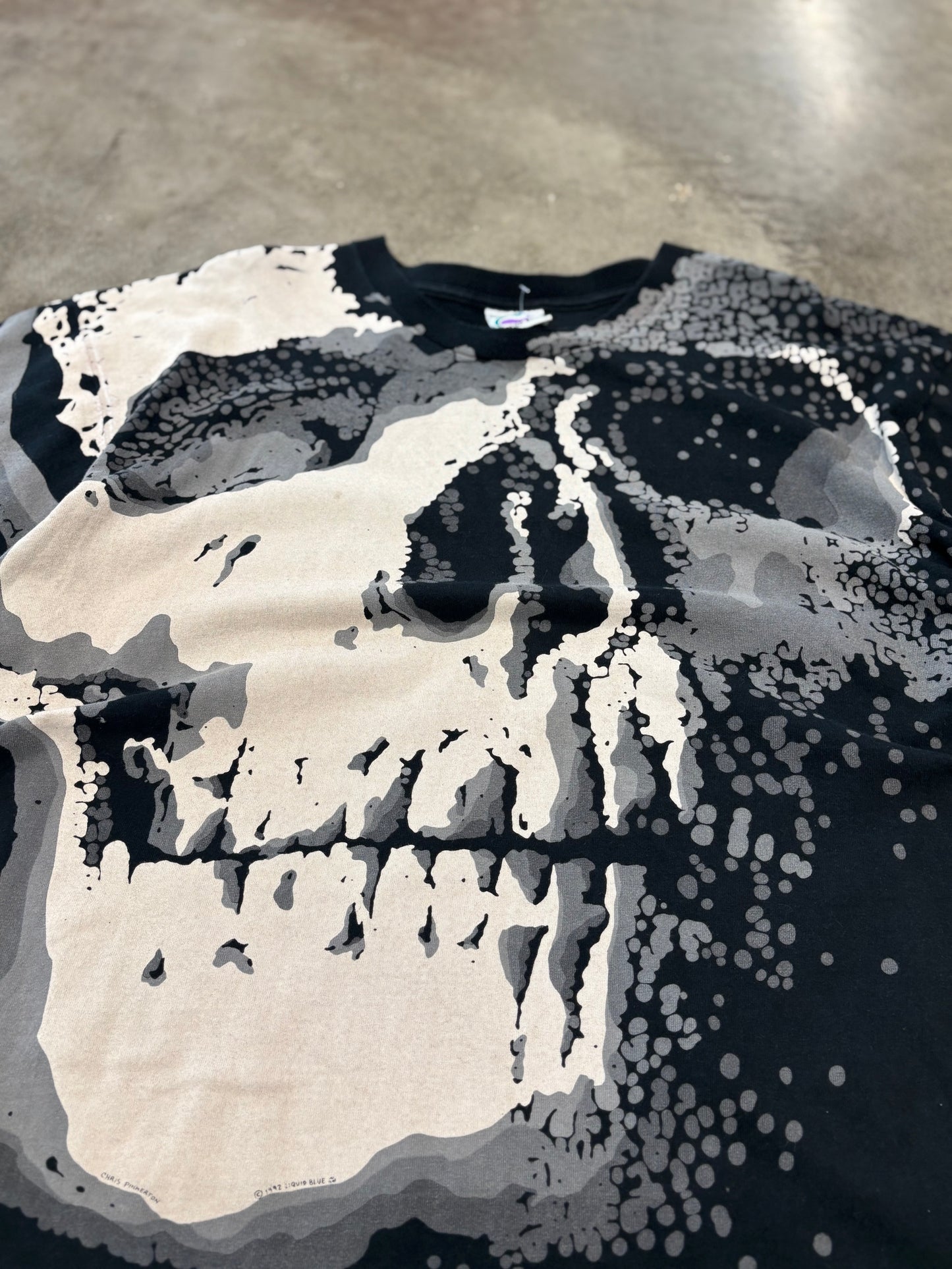 Vintage Liquid Blue skull shirt size xl