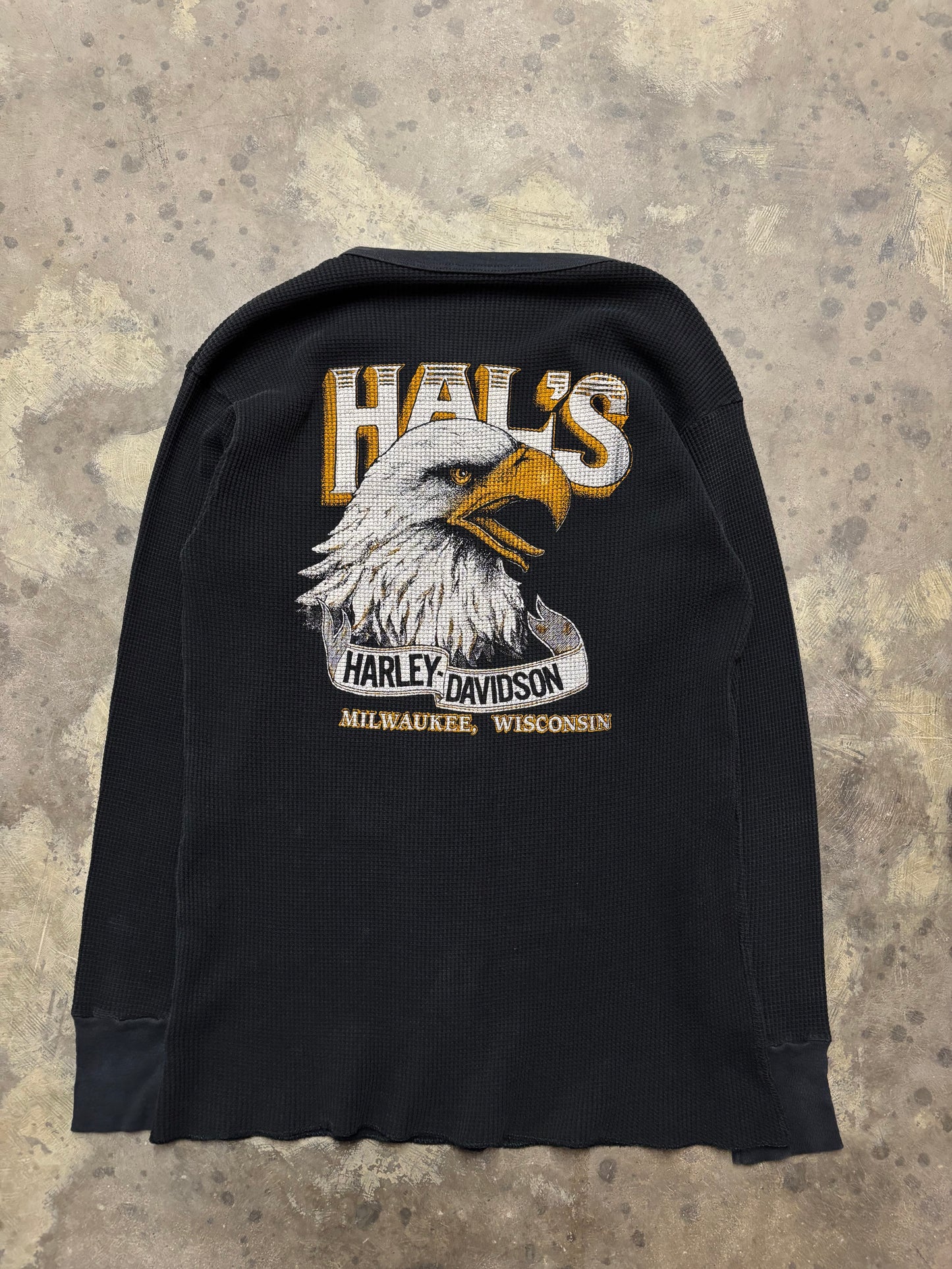 Vintage Harley Davidson thermal long sleeve shirt size large