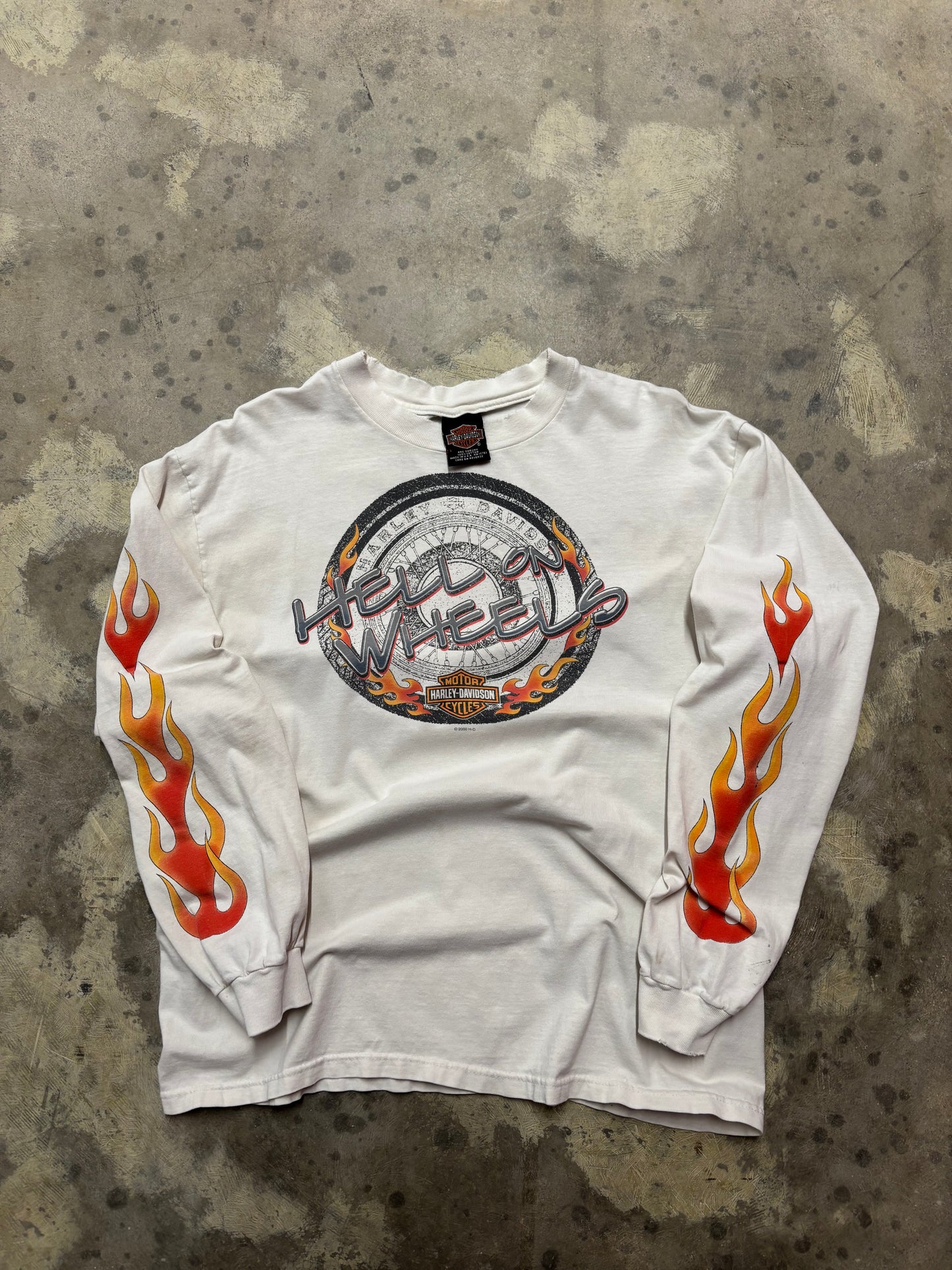 Vintage Harley Davidson Hell on Wheels longsleeve size large