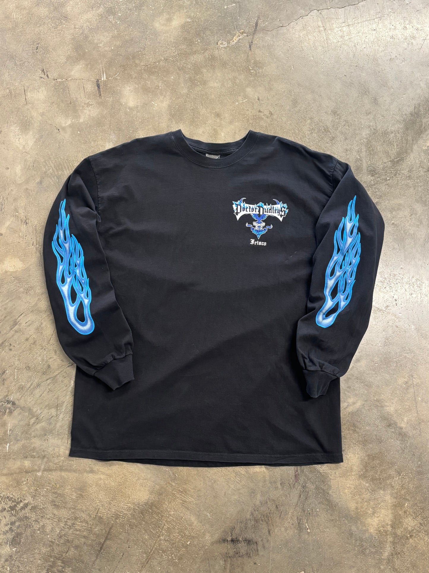 Vintage Dudley Perkins flame sleeve long sleeve size xl