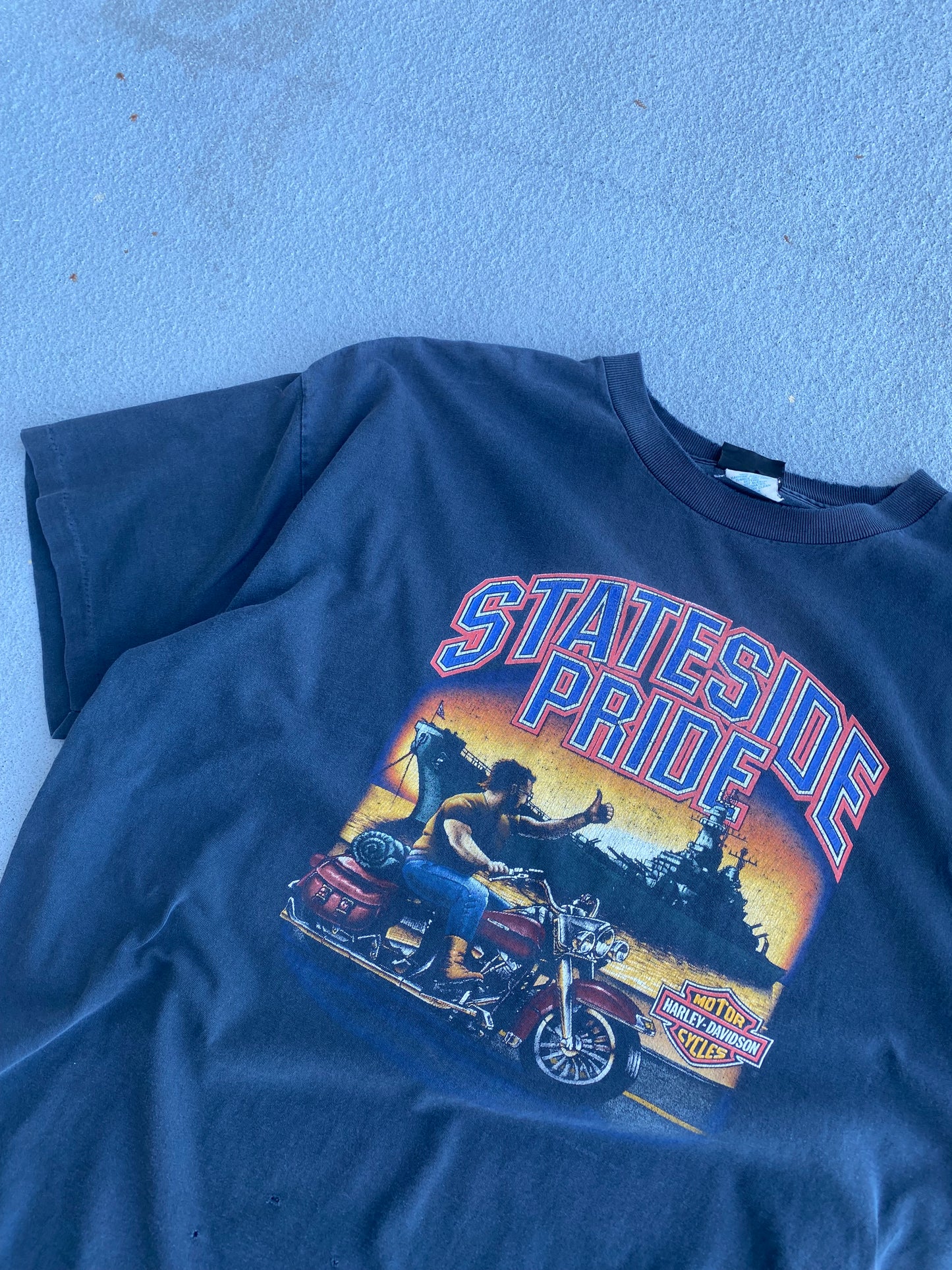 Vintage 1991 Harley Davidson state side pride shirt Size 2XL