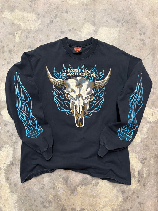 Vintage Harley Davidson Texas Long horn long sleeve size large