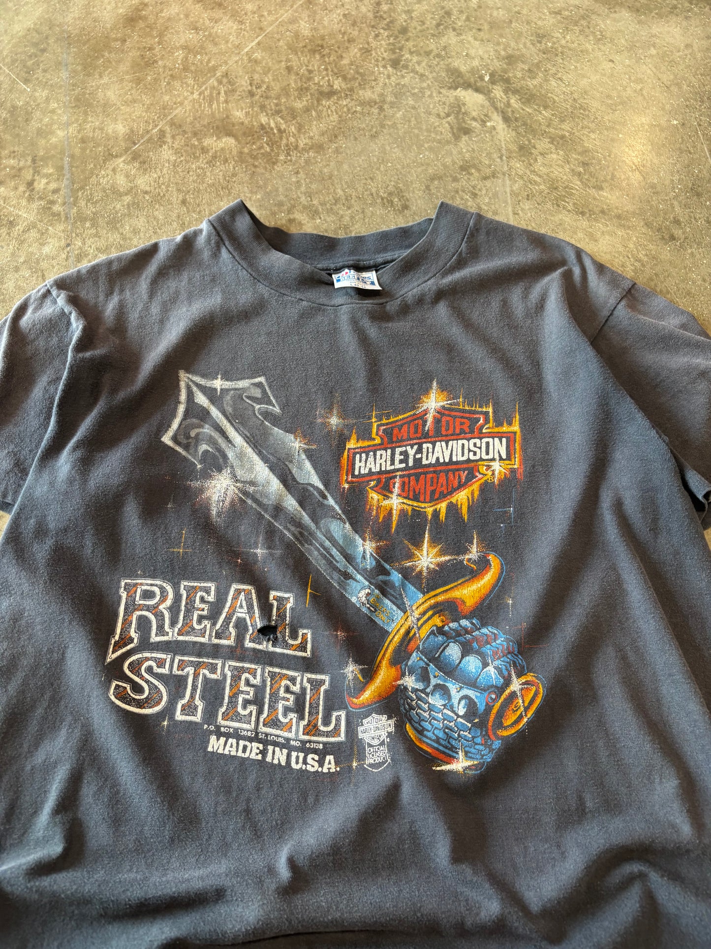 Vintage Harley Davidson real steel shirt size large