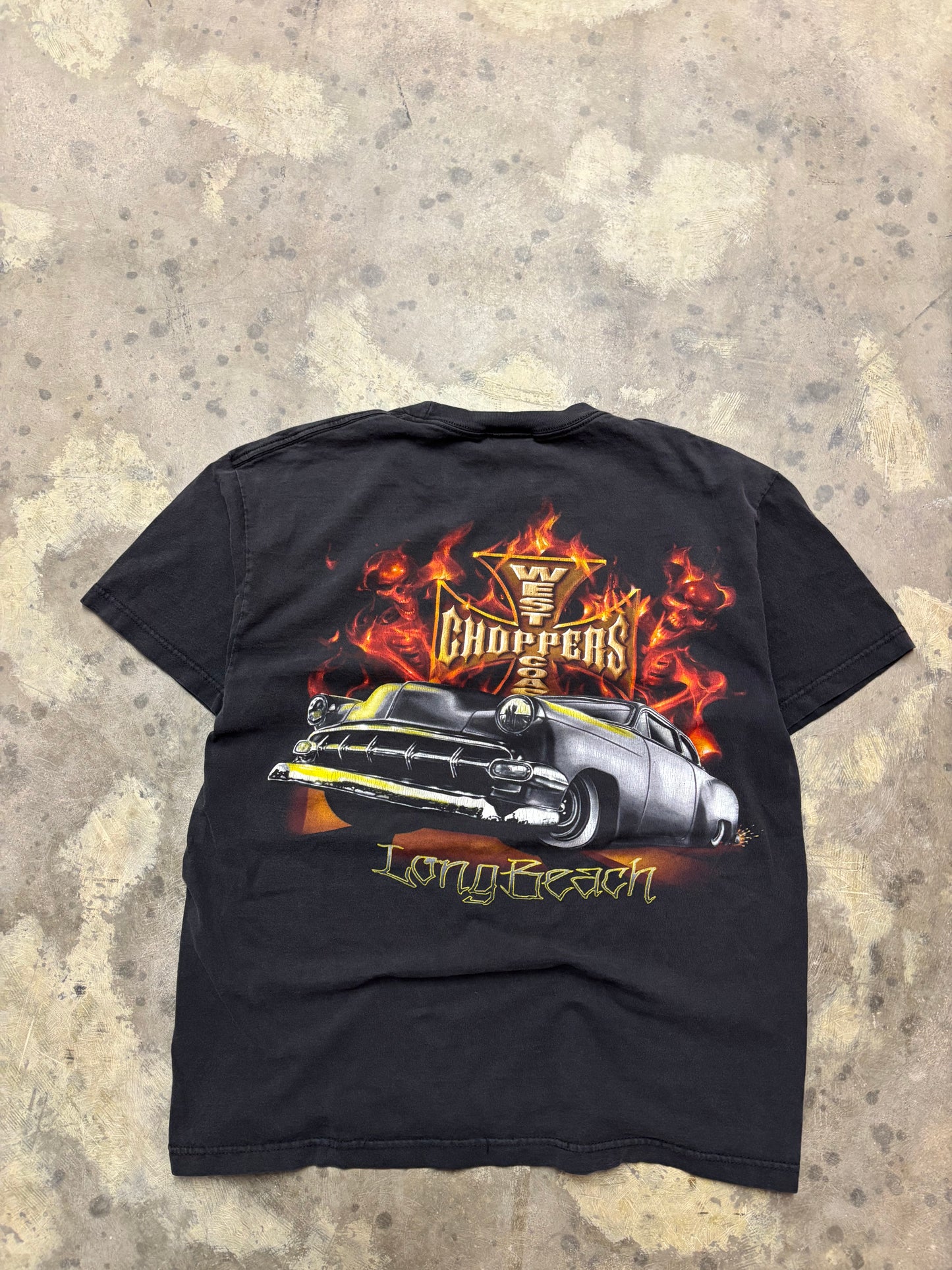 Vintage West Coast Choppers Fire shirt size large