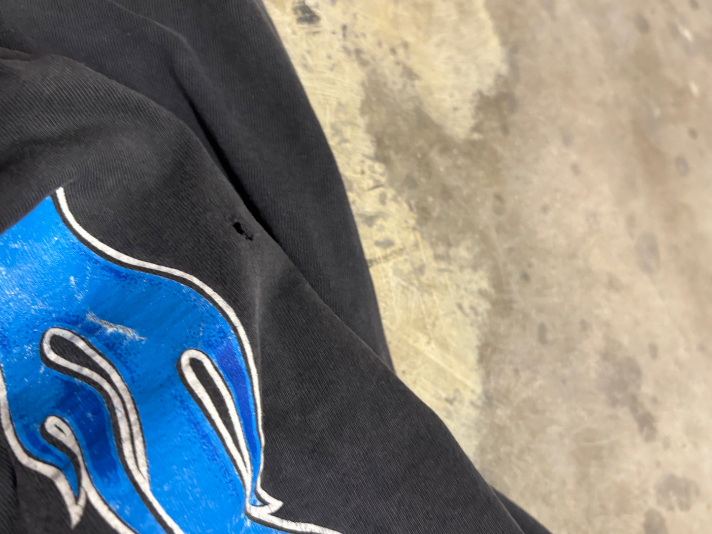 Vintage Harley Davidson Blue Flame Hoodie size extra large