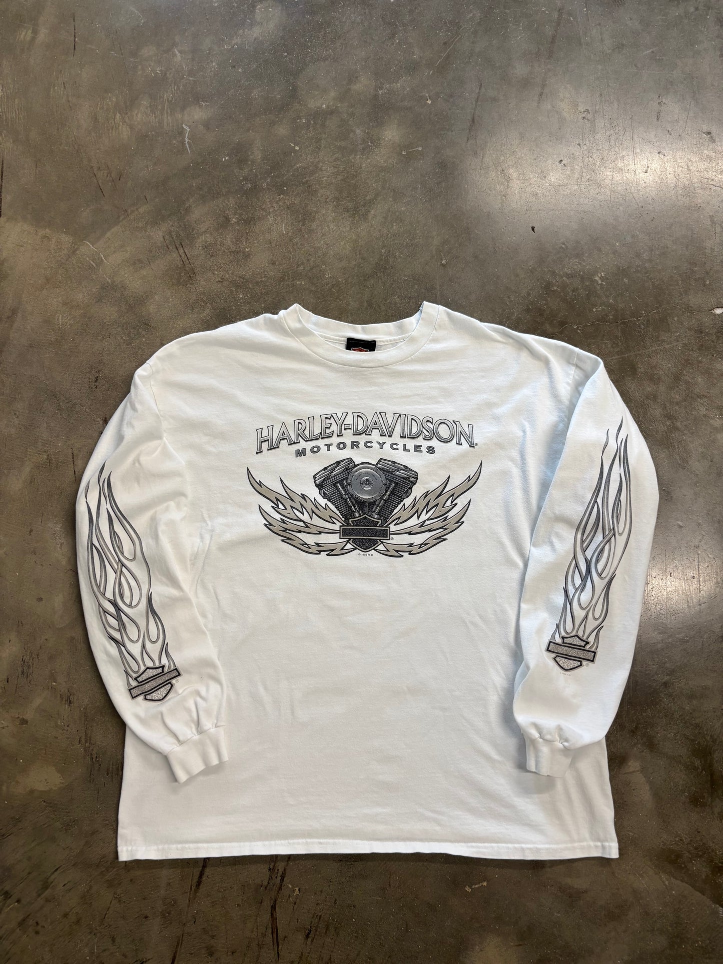 Vintage 90’s Harley Davidson White long sleeve size xxl