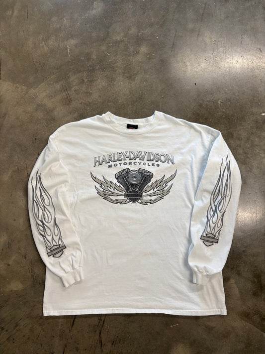 Vintage 90’s Harley Davidson White long sleeve size xxl