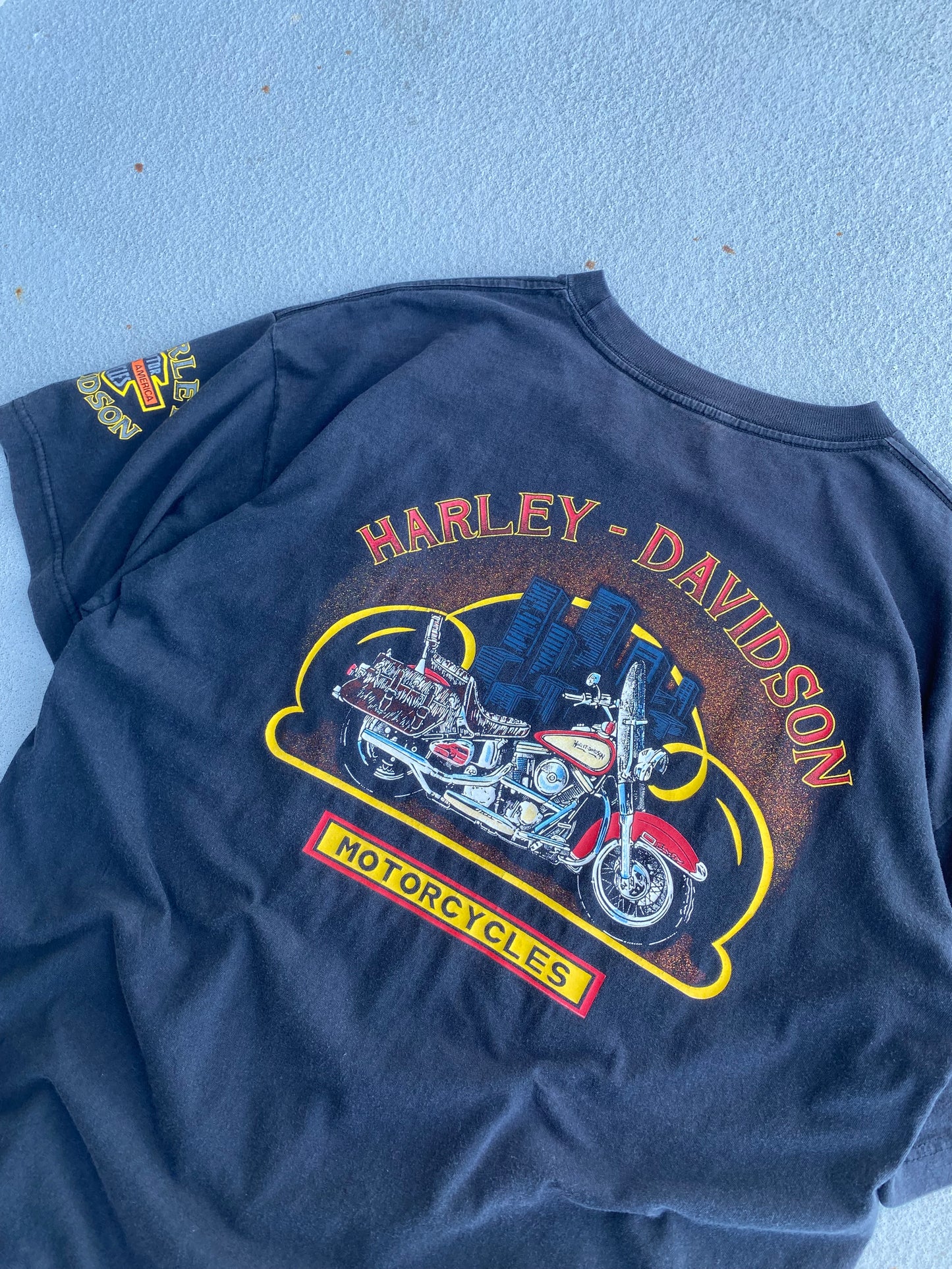 Vintage Harley Blue Flame Size XL