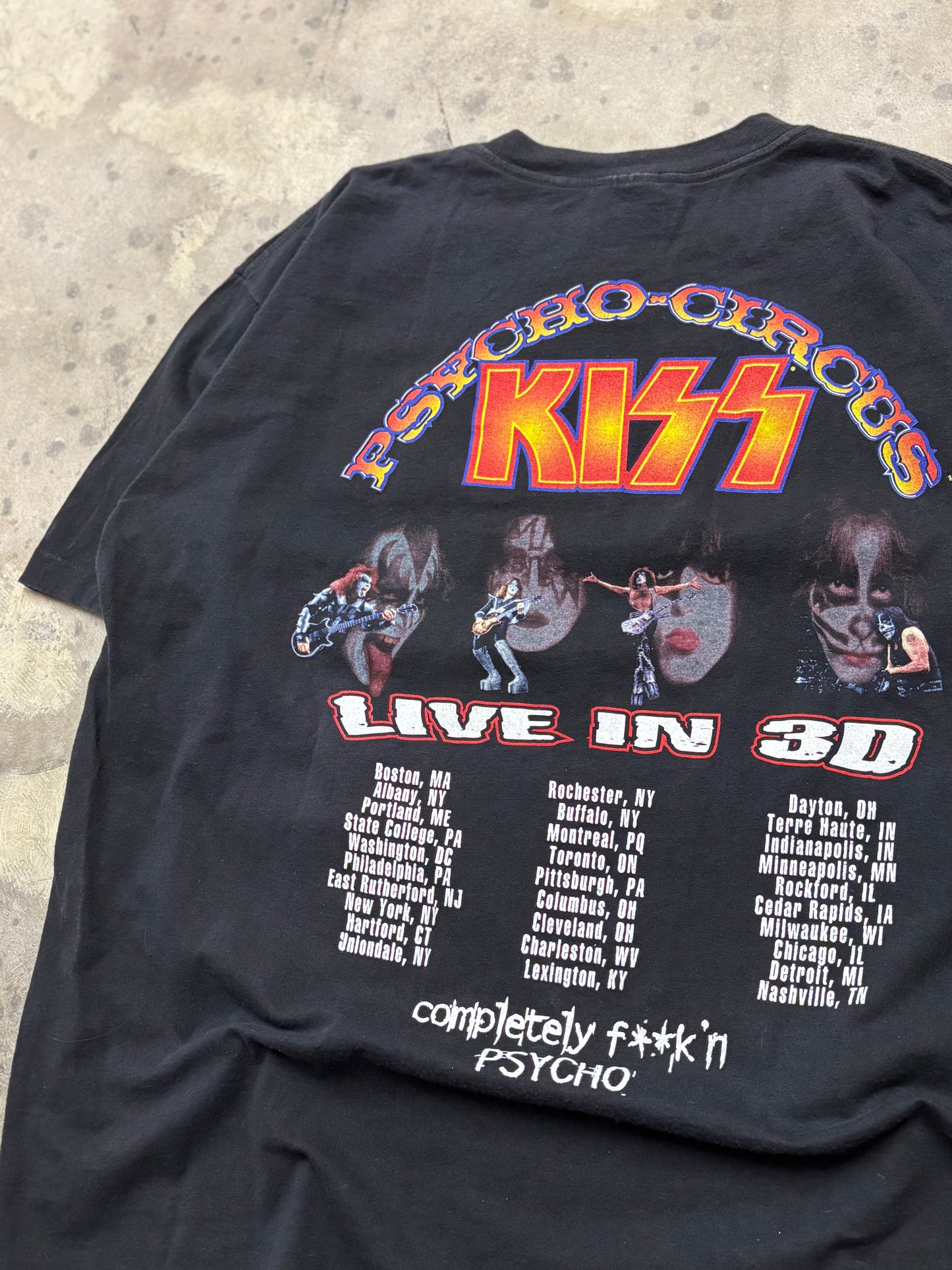 Vintage Kiss Pyscho Circus shirt size xxl