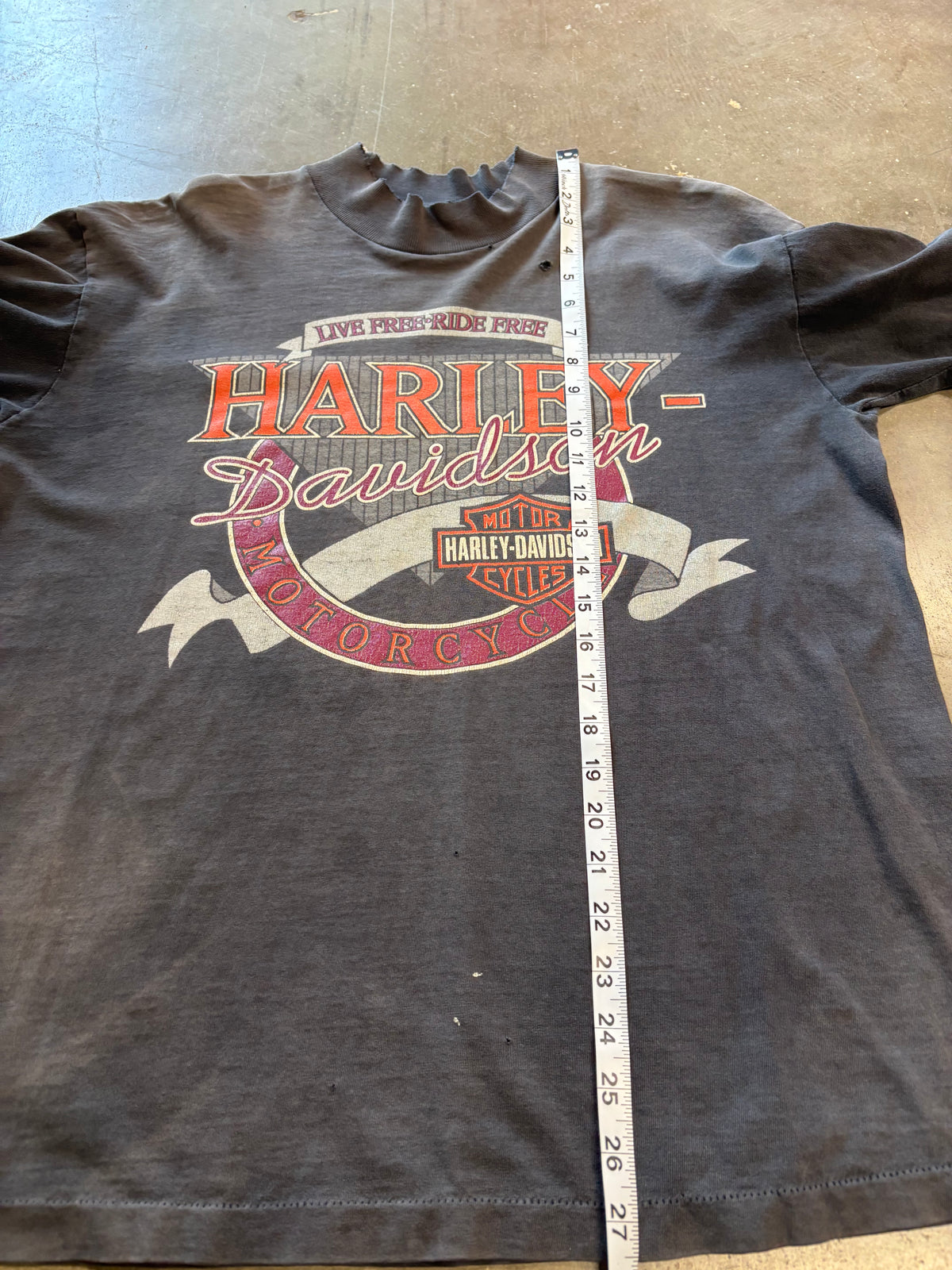 Vintage faded out Harley long sleeve size large