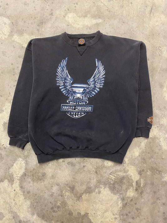 Vintage Harley Davidson Chrome Eagle Sweatshirt size Extra large