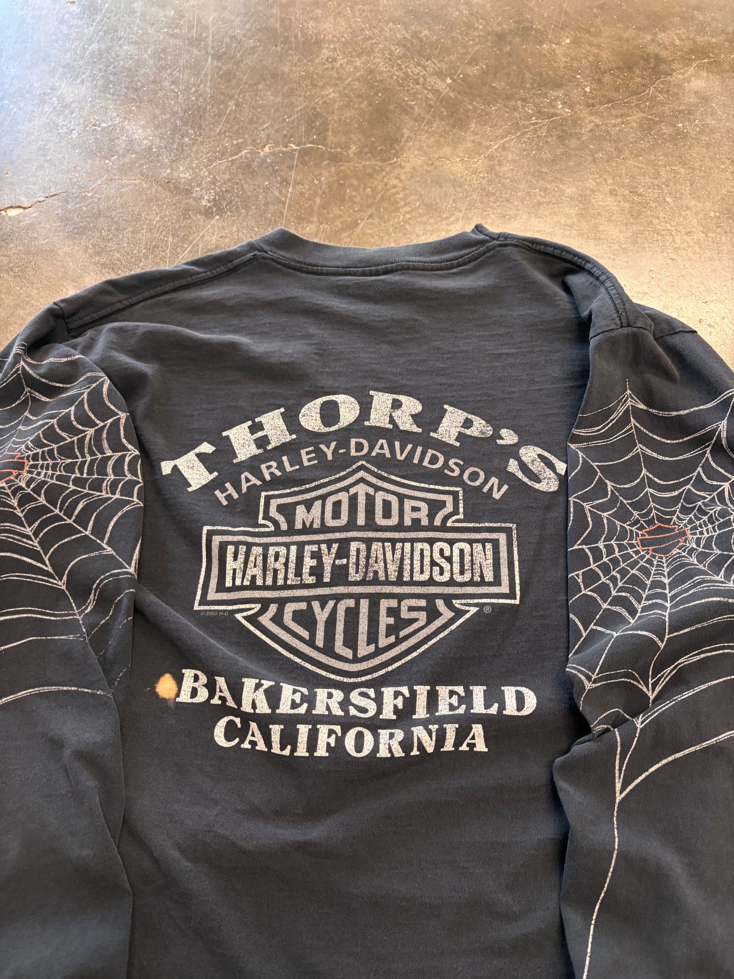 Vintage Harley Davidson Spiderweb size large