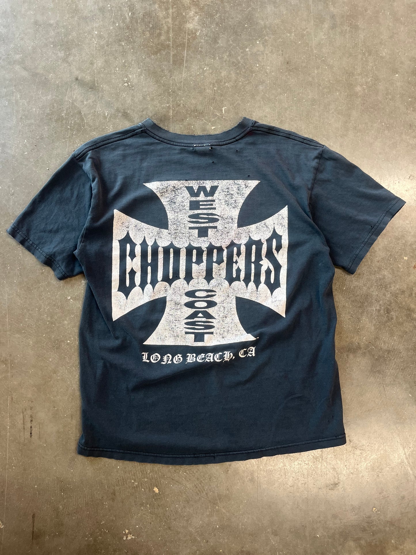 Vintage thrashed west coast choppers shirt size medium