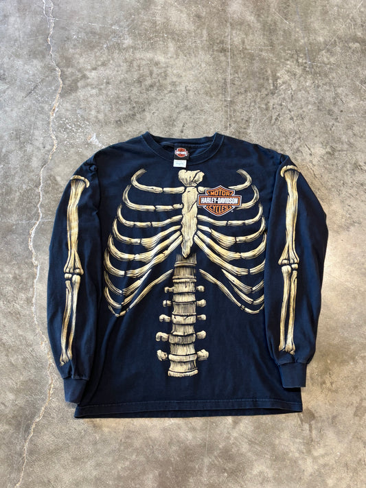 Harley Davidson Skeleton long sleeve size large