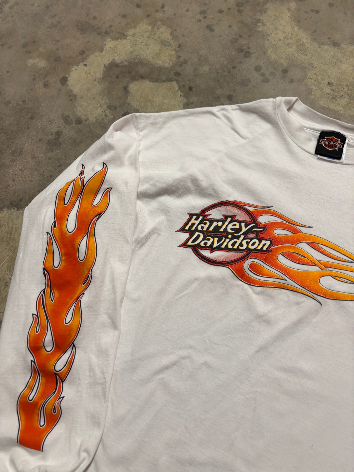 Vintage Harley Davidson flame long sleeve shirt size XXL