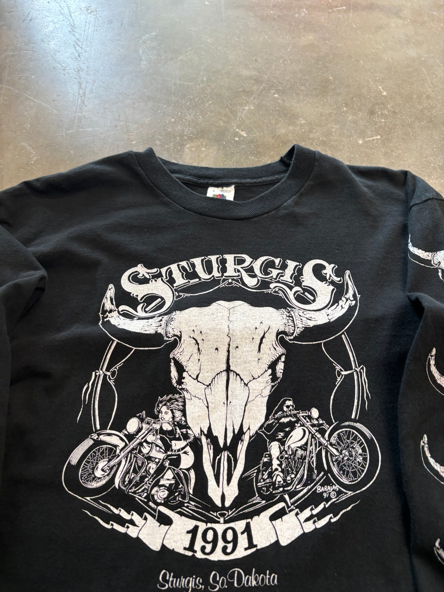 Vintage Sturgis Skull Pile long sleeve shirt  size large