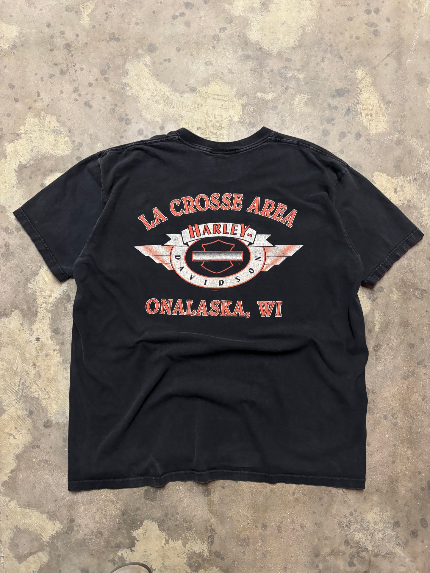 Vintage Harley Davidson flaming eagle shirt size XL