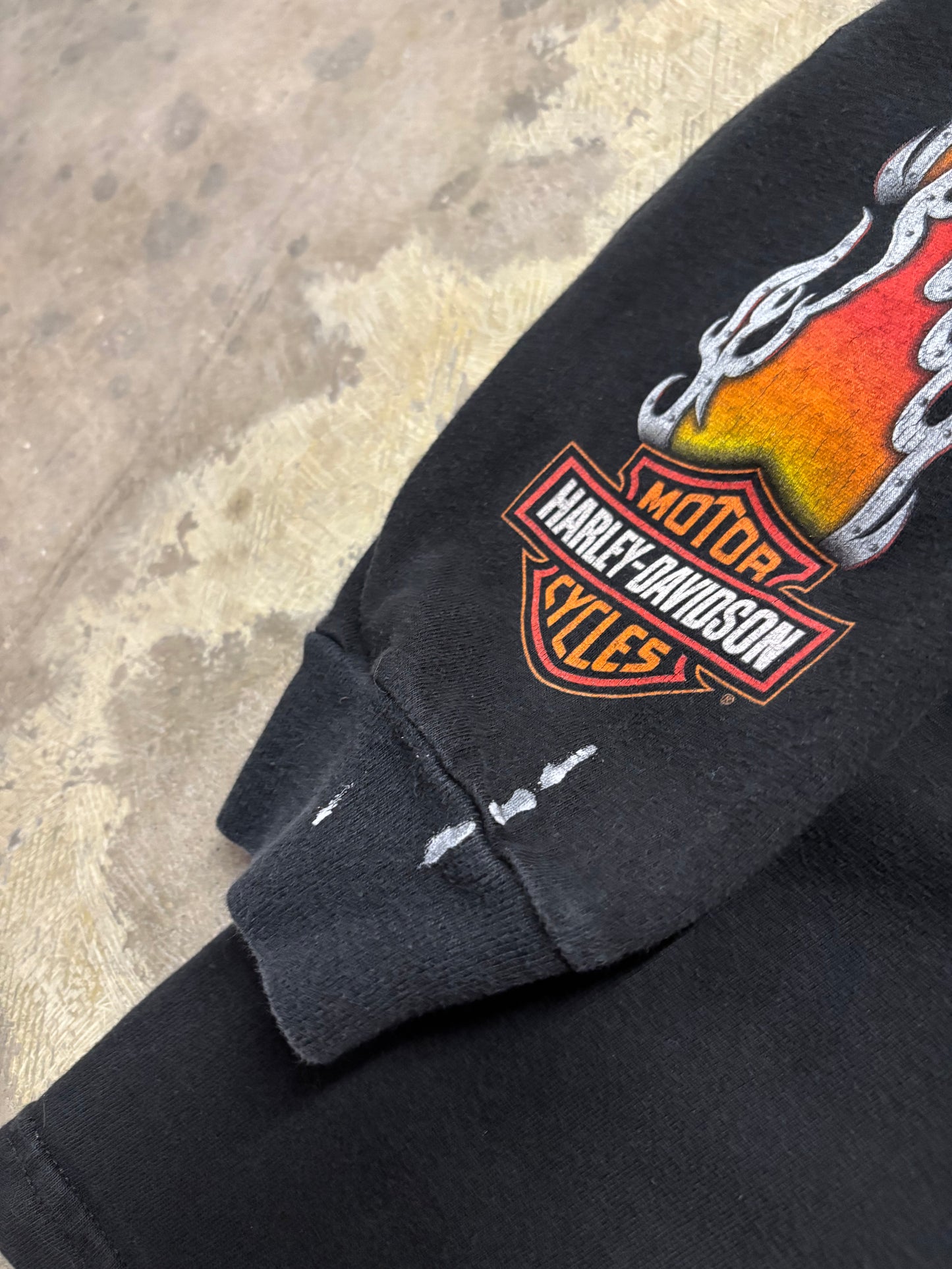 Vintage Harley Davidson Steel Flame long sleeve shirt size large