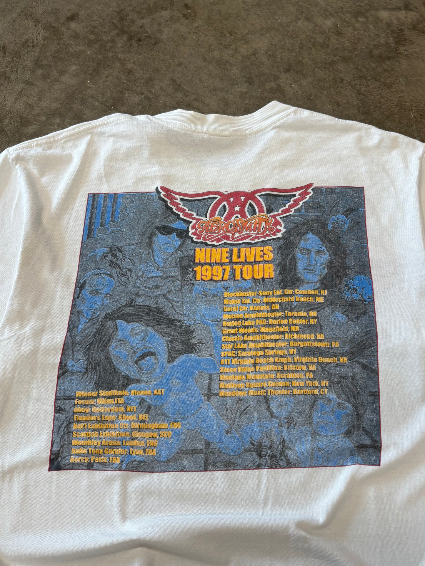 Vintage Aerosmith nine lives shirt size xl