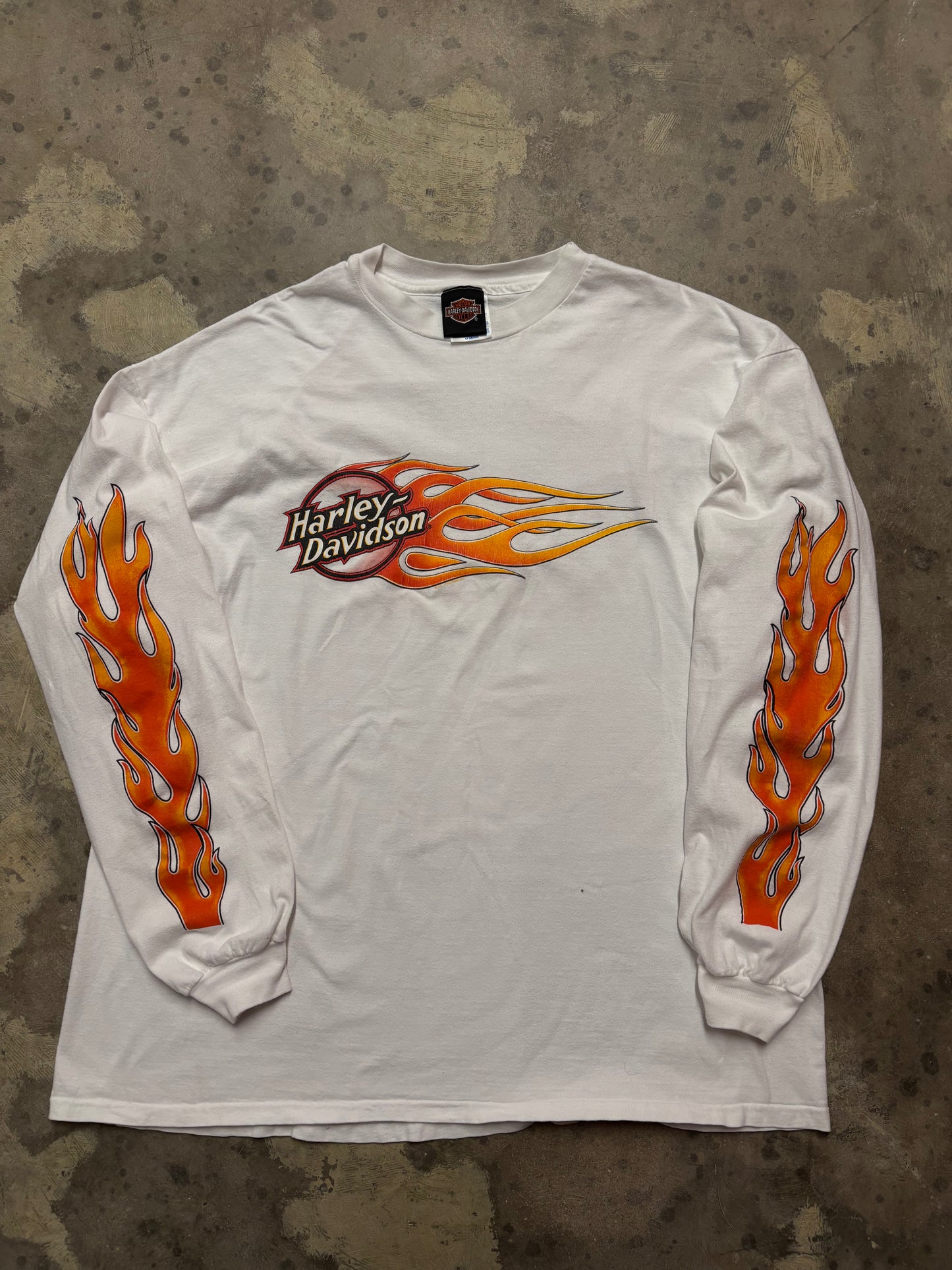 Vintage Harley Davidson flame long sleeve shirt size XXL