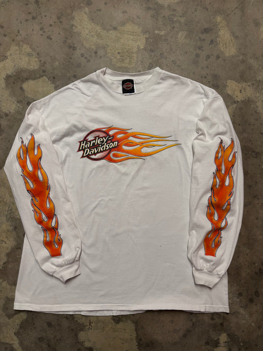 Vintage Harley Davidson flame long sleeve shirt size XXL