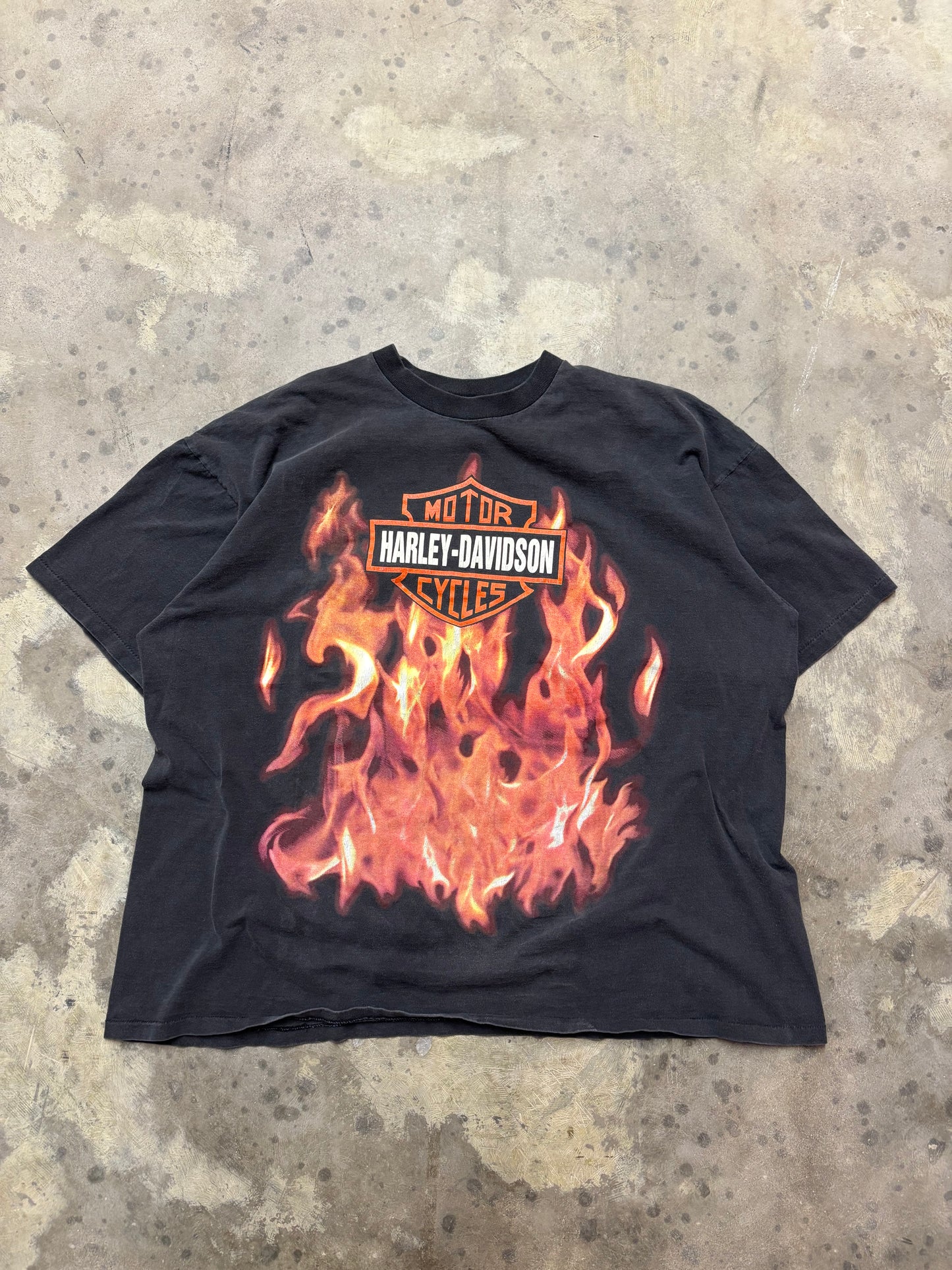 Vintage Haley Davidson rising flame shield shirt size XXXL