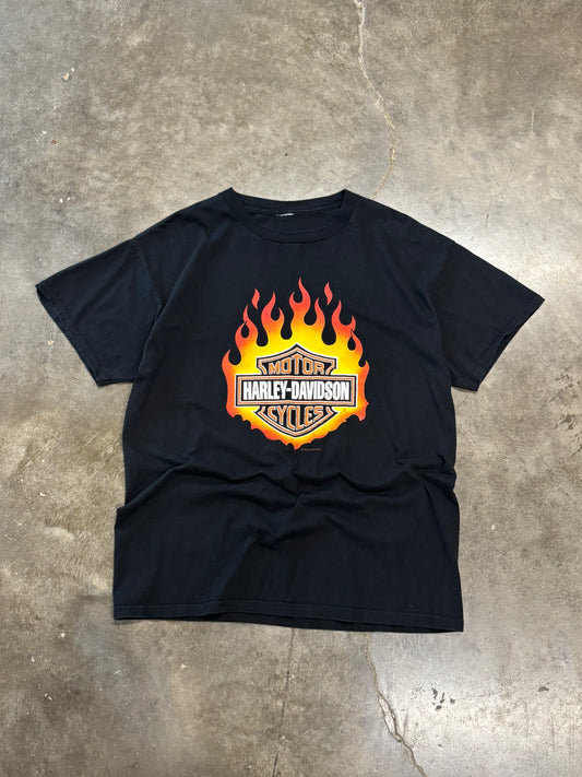 Vintage Harley Davidson Flame ball shirt size xl