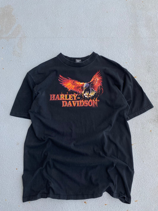 Vintage Harley Davidson Flame Eagle shirt Size XXL