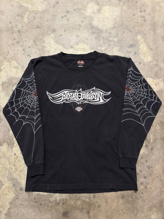 Vintage Harley Davidson SpiderWeb long sleeve size large