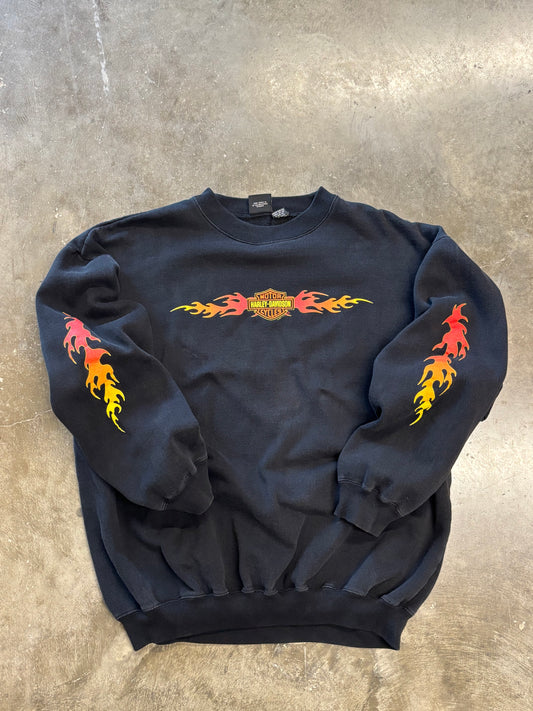 Vintage Harley Davidson Flame Crewneck size xxl
